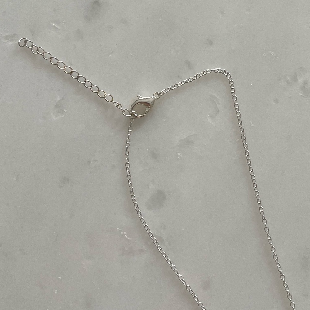 Silver Double Arrow Necklace - Picture 4 of 4